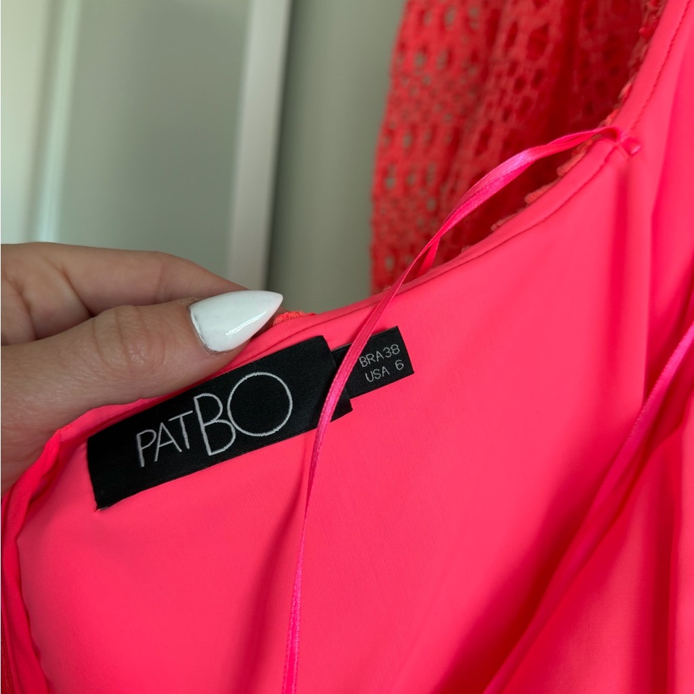 PatBO Neon Pink Crochet Dress - Picture 5 of 8